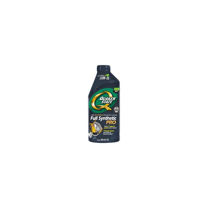 Aceite de Motor Multigrado Sintetico Quaker State 0W-20 1 Cuarto