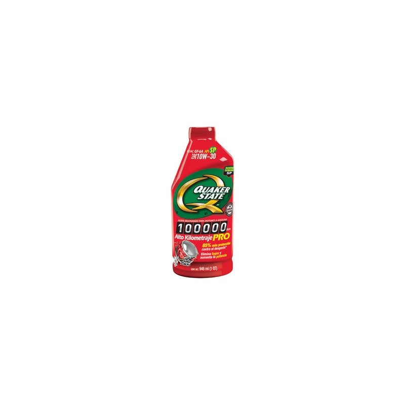 Aceite de Motor Quaker para Alto Kilometraje 10W-30 1 Cuarto