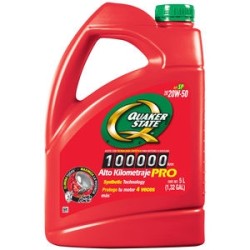 Aceite de Motor Quaker para Alto Kilometraje 20W-50 5 Cuartos