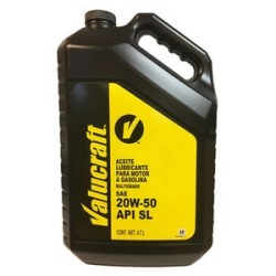 Aceite de Motor Valucraft Multigrado 20W-50 5 Cuartos