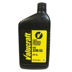 Aceite de Motor Multigrado Valucraft 20W-50 1 Cuarto