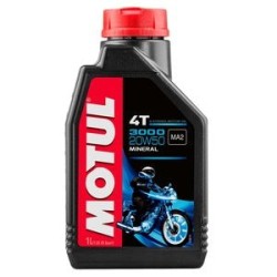 Aceite para Motor de Motocicleta 4 Tiempos Motul 3000 MA2 20W-50 5 Cuartos
