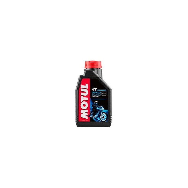 Aceite para Motor de Motocicleta 4 Tiempos Motul 3000 MA2 20W-50 5 Cuartos