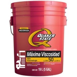 Aceite para Motor Diesel Quaker State 25W-50 de 19 Litros