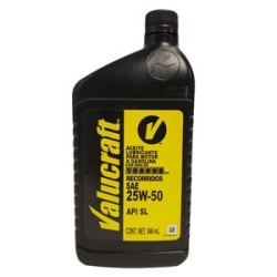 Aceite de Motor de Alto Kilometraje Valucraft 25W-50 1 Cuarto