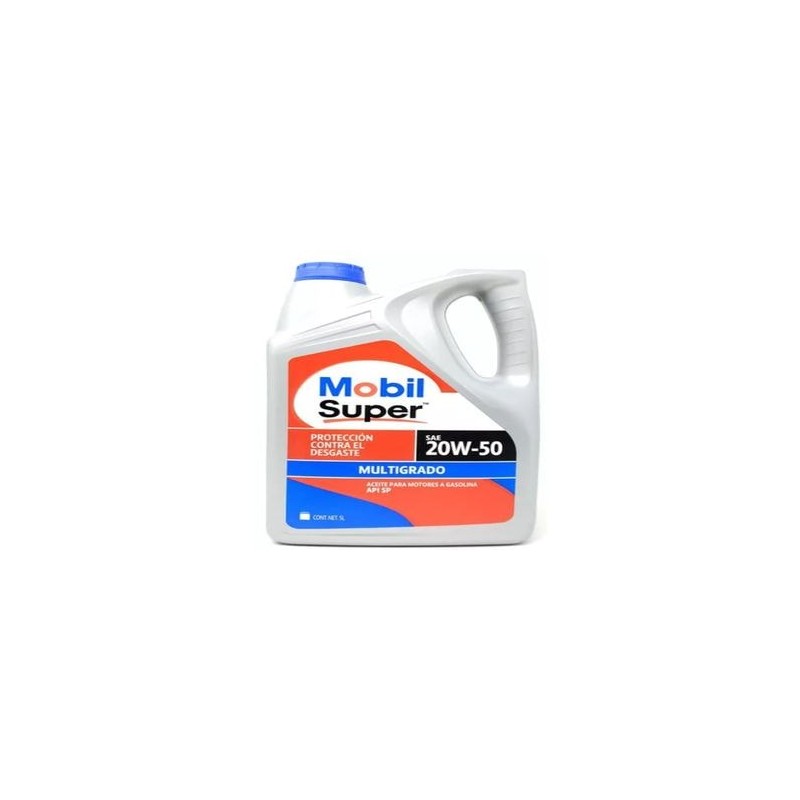 Aceite de Motor Multigrado Mobil Super 20W-50 de 5 Litros