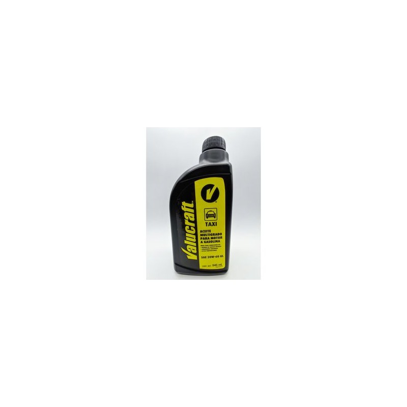 Aceite de Motor Alto Kilometraje Valucraft 20W-60 1 Cuarto