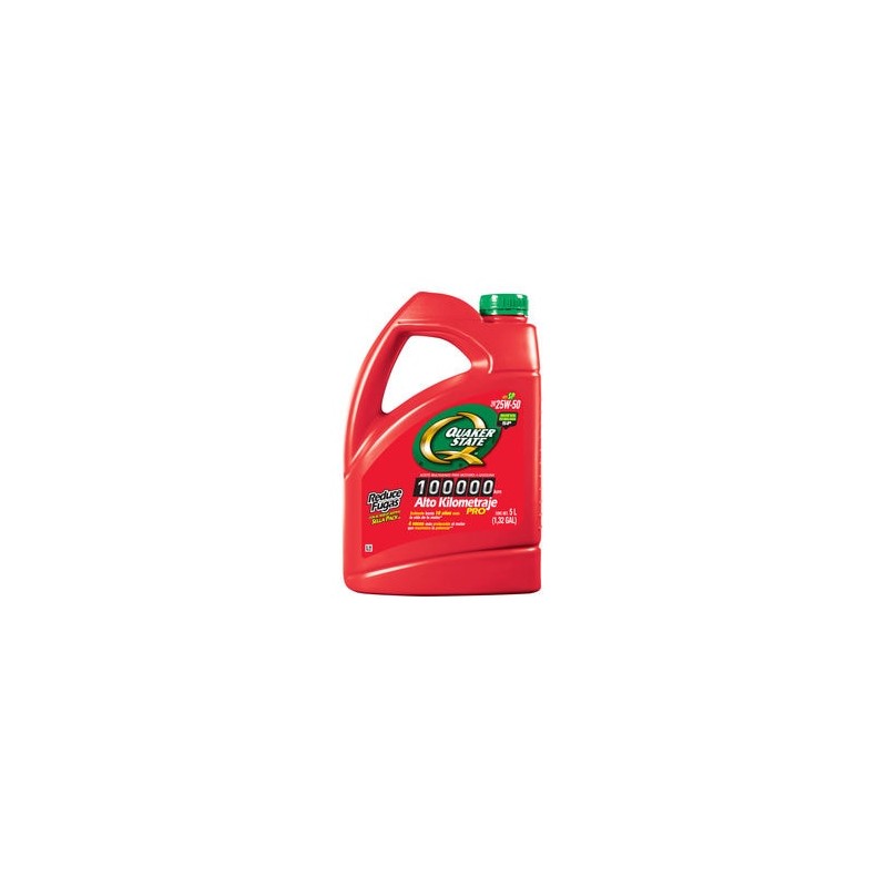 Aceite de Motor de Alto Kilometraje Quaker State High Mileage 25W-50 5 Litros