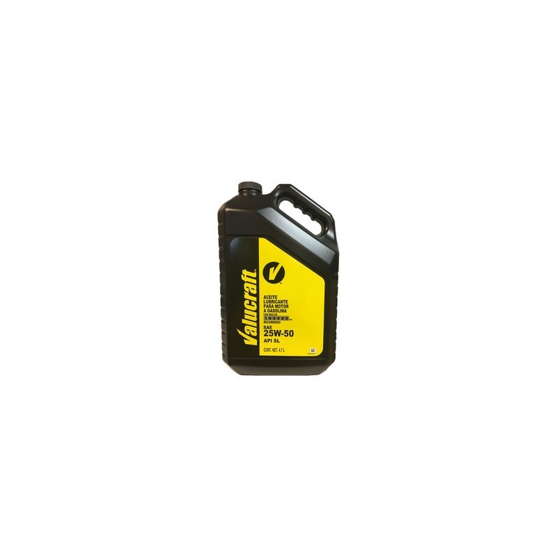Aceite de Motor de Alto Kilometraje Valucraft 25W-50 5 Cuartos