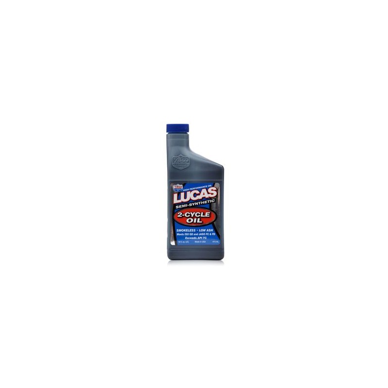 Aceite de Motor de Especialidad Lucas Oil Products de 2 Ciclos Sintetico Sin Humo de 16oz