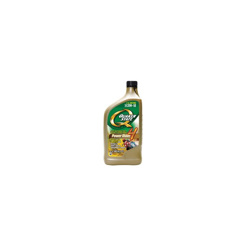 Aceite para Motor de Motocicleta Multigrado 4 Tiempos Quaker State 20W-50 1 Cuarto