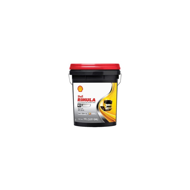 Aceite Diesel Shell Rimula R3 de 20W-50 de 19 Litros