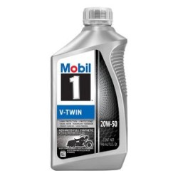 Aceite de Motor Completamente Sintetico de Motocicleta Mobil 1 V-Twin 20W-50 1 Cuarto