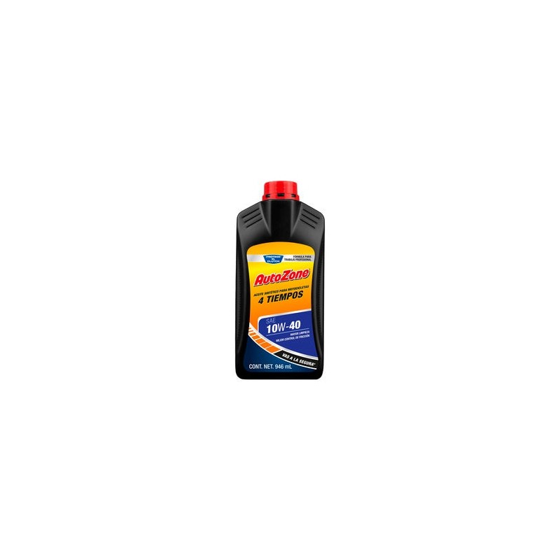 Aceite para Motor de Motocicleta Aditivo Sintetico 4 Tiempos AutoZone 10W-40 de 1 Cuarto