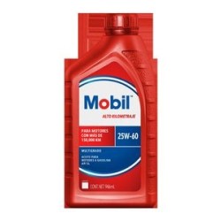 Aceite para Motor de Alto Kilometraje Mobil 25W-60 1 Cuarto